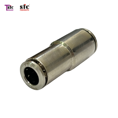 ฟิตติ้งสวมเร็วโลหะ เสียบสายสองทาง ข้อลด