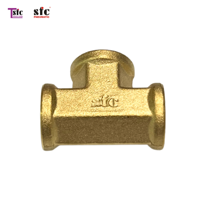 ฟิตติ้งทองเหลืองสามทางตัวที เกลียวใน