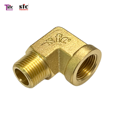 ฟิตติ้งทองเหลือง ข้องอ 90 องศา เกลียวใน x นอก