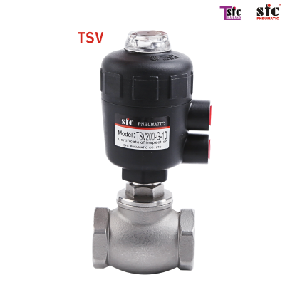 PNEUMATIC CONTROLLED T STOP VALVE
