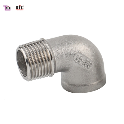 ฟิตติ้งสแตนเลส ข้องอ 90 องศา เกลียวใน x นอก