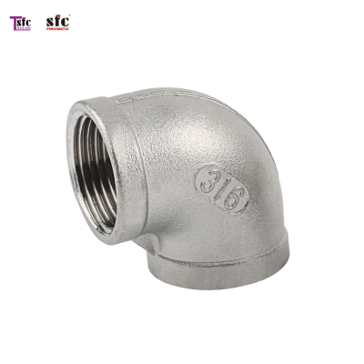 ฟิตติ้งสแตนเลส ข้องอ 90 องศา เกลียวใน x ใน