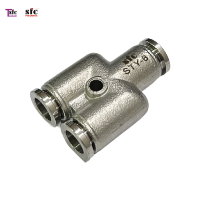 ฟิตติ้งสแตนเลสตัววาย เสียบสายสามทาง