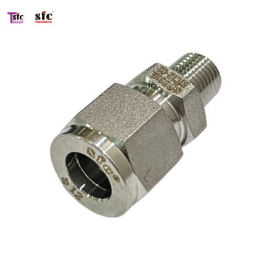 ฟิตติ้งสแตนเลส เสียบสายตาไก่ เกลียวนอก