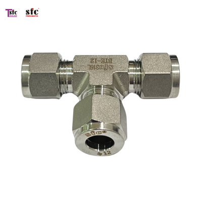 ฟิตติ้งสแตนเลส เสียบสายสามทางตาไก่